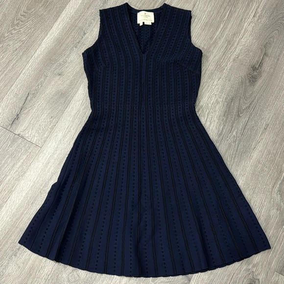 Kate Spade Navy Blue Women’s Sleeveless V-Neck Sweater Dress Size XXS - Picture 1 of 12